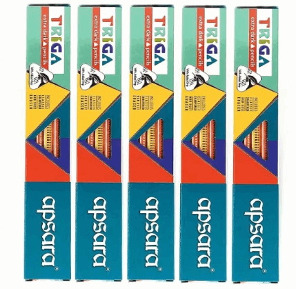 5 pack of Apsara Triga Extra Dark Pencil