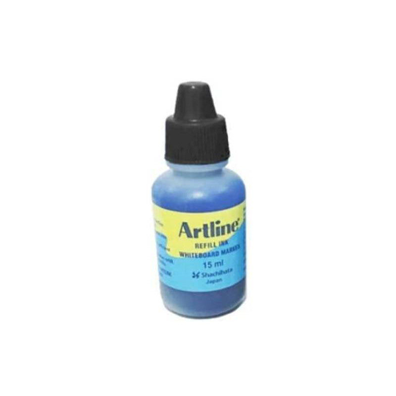 A bottle of 15 ml of Black colour Artline White Board Marker Ink