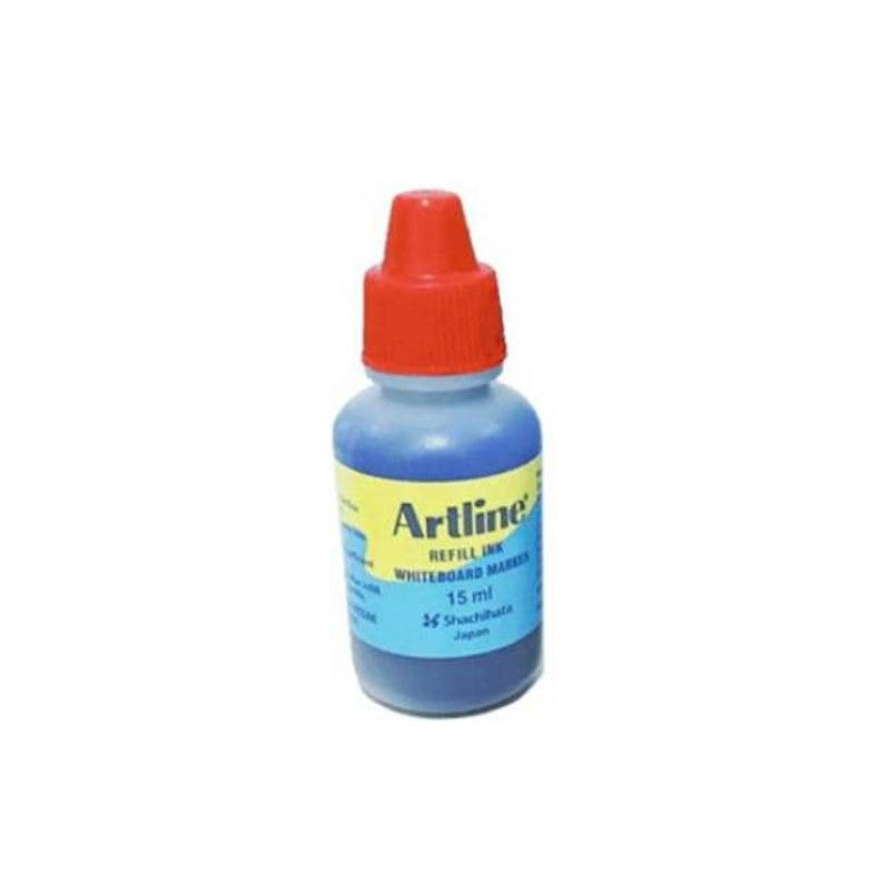 A bottle of 15 ml Red Colour Artline White Board Marker Ink