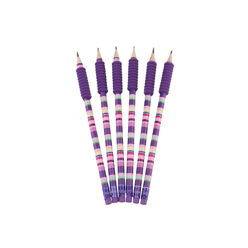 purple 6 funky pencil