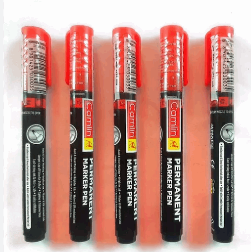 5 Pieces of Red Camlin Permanent Marker