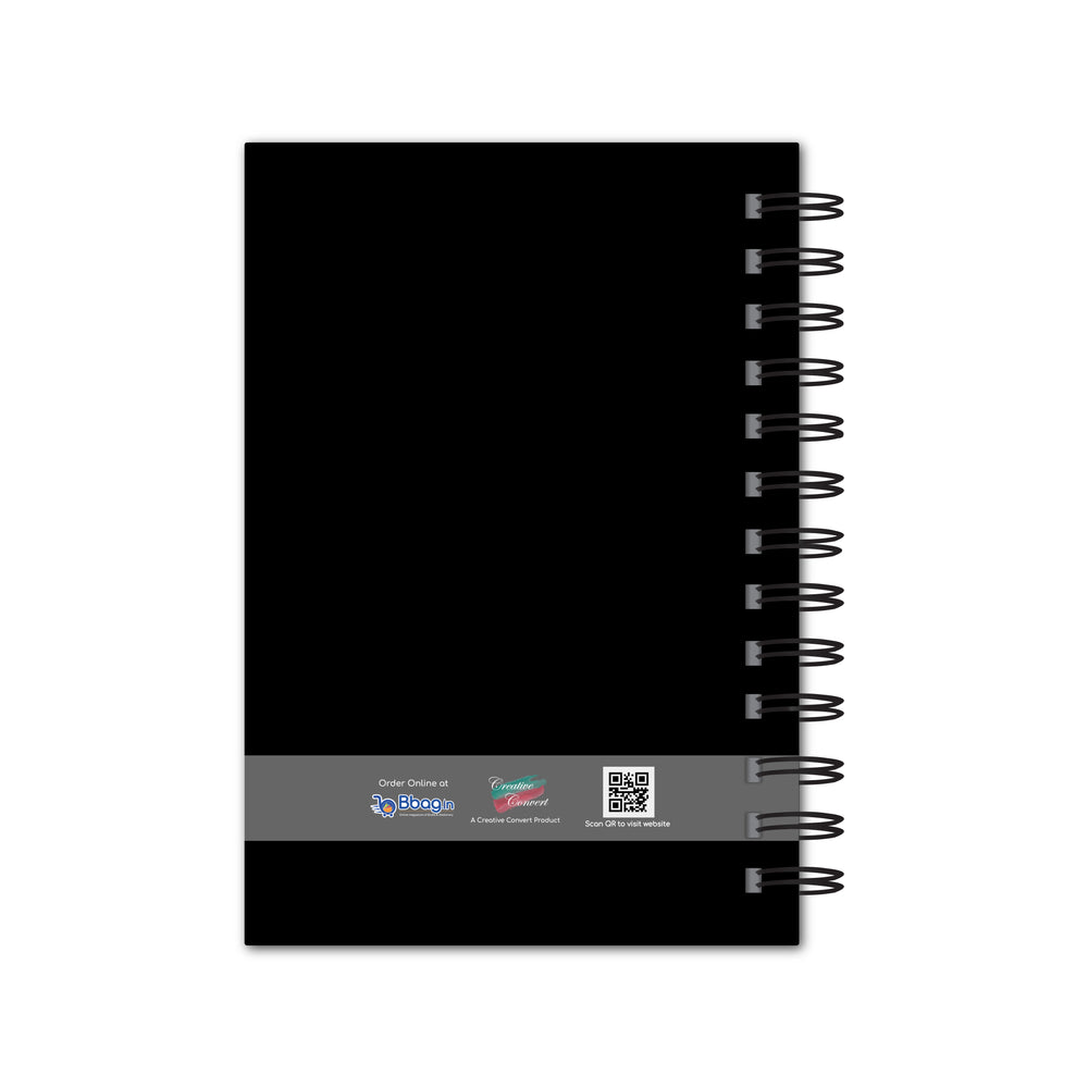Solid Black back cover of Creative Convert Personalized Animated Photo Diary 