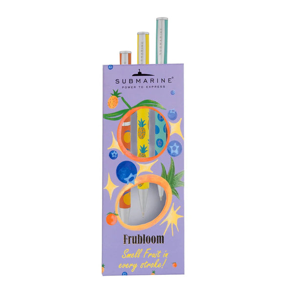 Frubloom Fruit Scented Pen Set Pack of 3 Premium Ball Pens Bbag | India’s Best Online Stationery Store