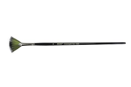 Brustro Greengold Fan Brush Size 4  Acrylic & Oil Painting Brush Bbag | India’s Best Online Stationery Store