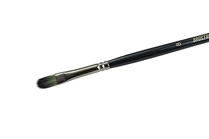 Brustro Greengold Filbert Brush Size 12 | Acrylic & Oil Painting Brush Bbag | India’s Best Online Stationery Store