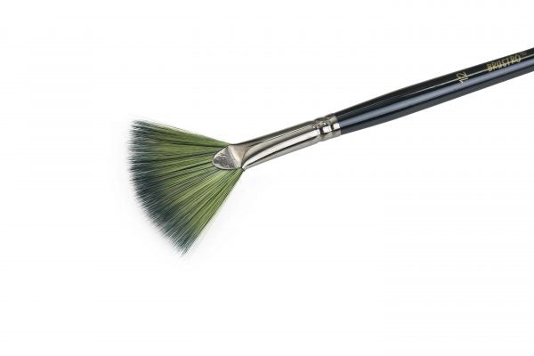 Brustro Greengold Fan Brush Size 4  Acrylic & Oil Painting Brush Bbag | India’s Best Online Stationery Store