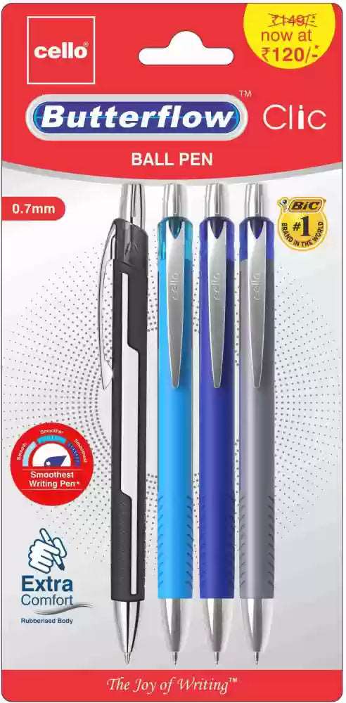 Cello Butterflow Clic Ball Pen