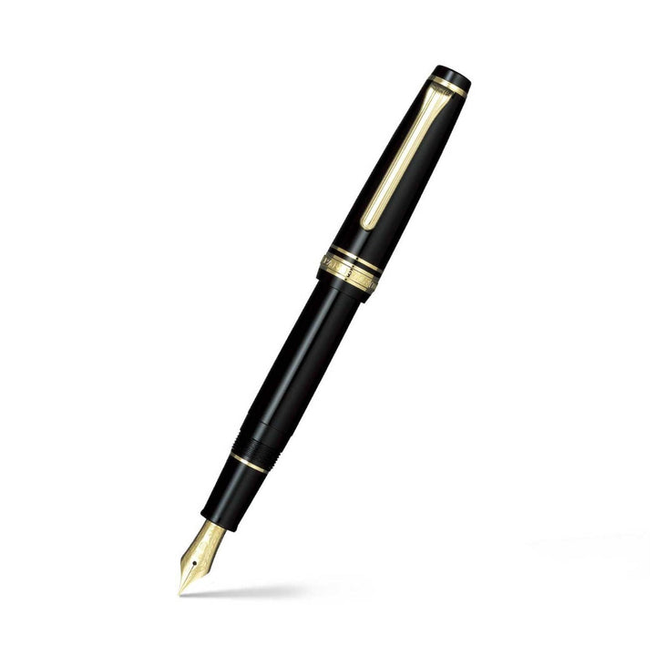 Sailor Professional Gear Slim Fountain Pen (14K Medium) Black with Gold Trims Bbag | India’s Best Online Stationery Store