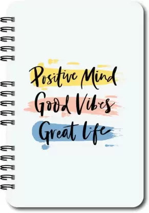 Creative Convert Positive Mind Good Vibe Great Life Diary soft bound with white colour 