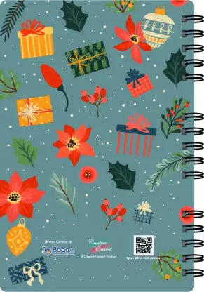 Creative Convert Merry Christmas Diary backview  with highly vibrant an elegant design.