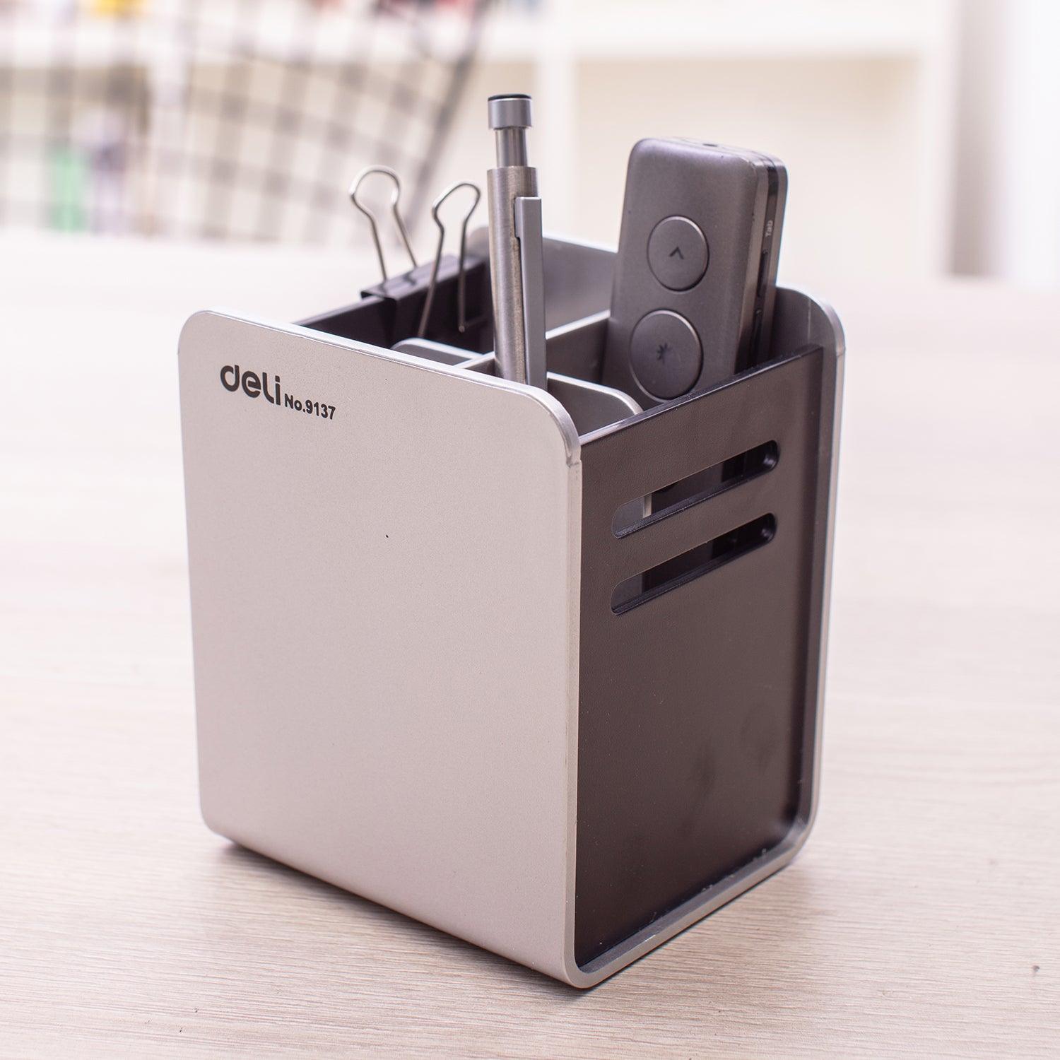 Black and grey Deli Divided Pen Holder