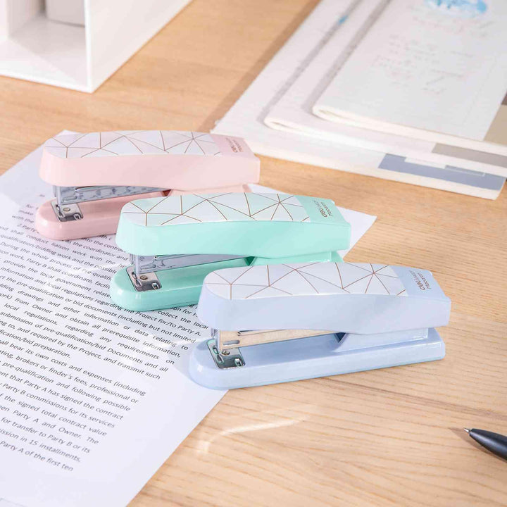 Pink, Green and blue Deli Macaron Pastel Collection Stapler