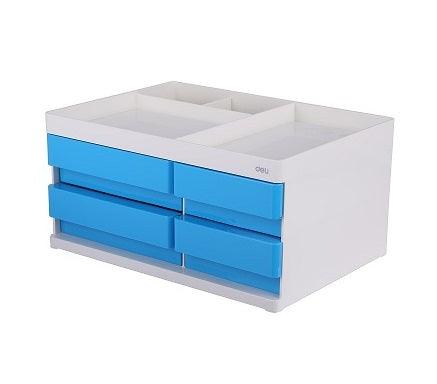 DELI Rio Desk Organizer Blue and white Colour 