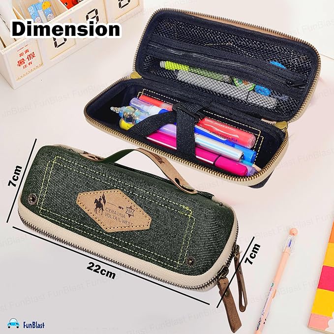 WOW Denim Stationery Pouch Large Capacity Multipurpose Utility Pouch Bbag | India’s Best Online Stationery Store