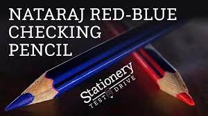 Nataraj Checking Pencil Red And Blue - Bbag | India’s Best Online Stationery Store
