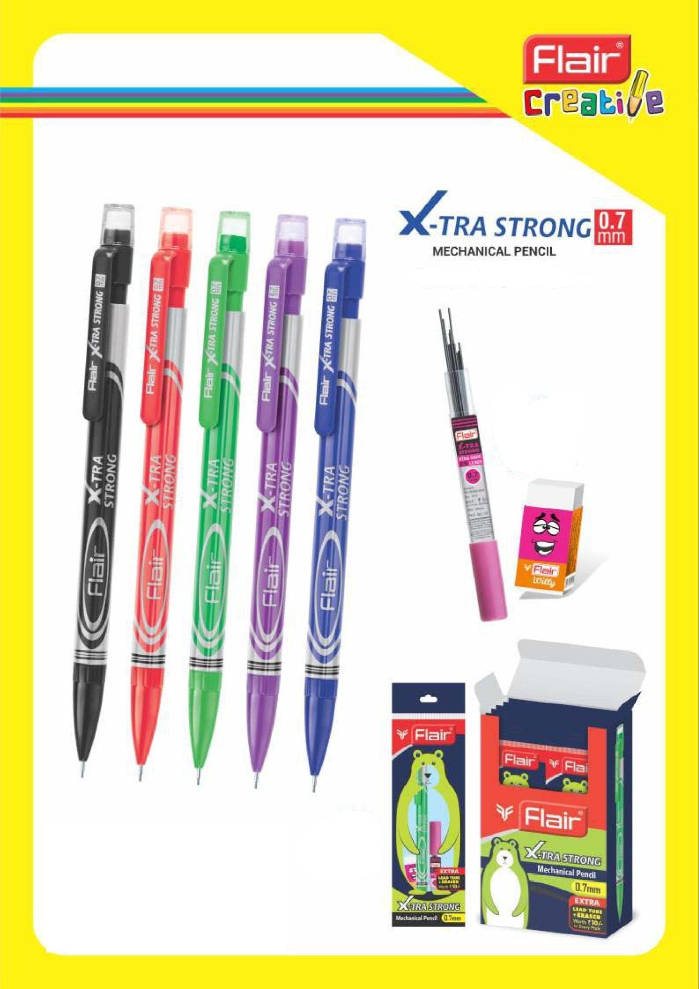 Flair X-TRA STRONG Mech Pencil: Smooth Writing, Ergonomic Grip