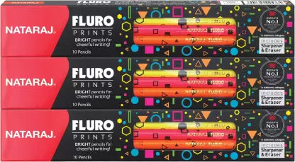 Nataraj Fluro Prints Pencil - Bbag | India’s Best Online Stationery Store