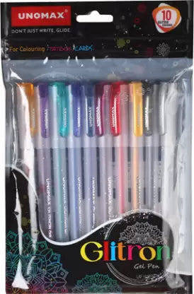 Unomax Glitron Gel Pen - Bbag | India’s Best Online Stationery Store