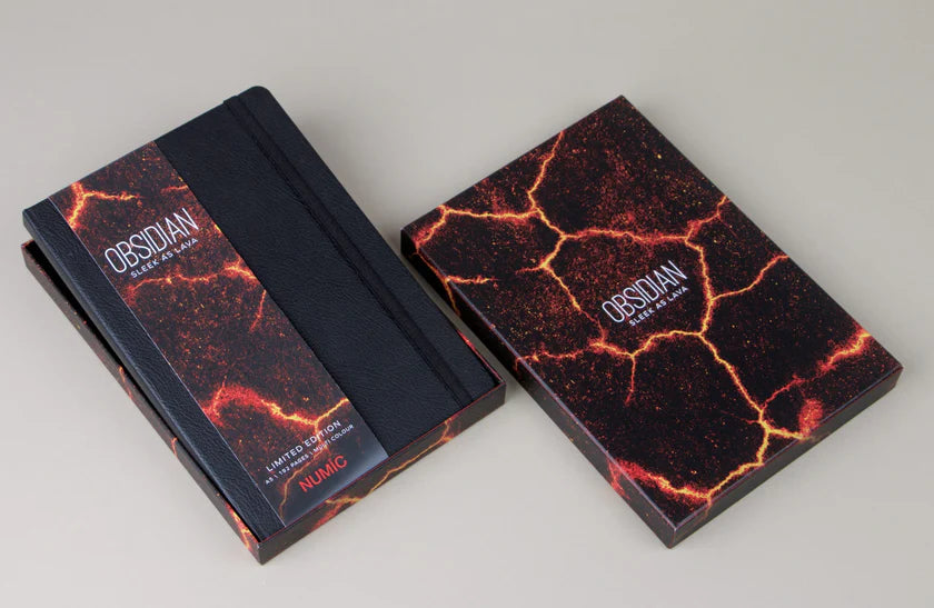 NUMIC Obsidian Black Notebook – Premium Multicolor Plain Journal (A5, 192 Pages)
