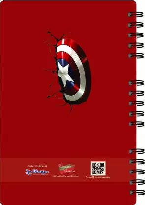 Creative Convert Captain America Hero Diary - Bbag | India’s Best Online Stationery Store