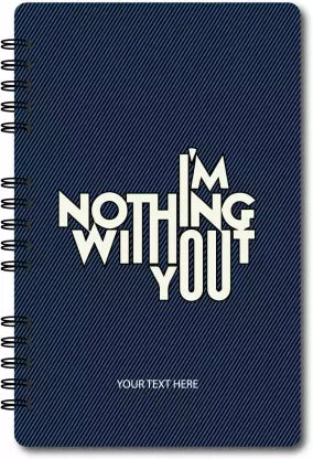 Creative Convert I'm Nothing Without You Diary in denim blue colour  best diary to give someone special 