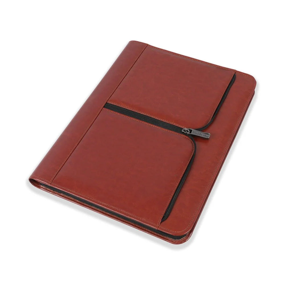 Premium Leather A4 Folder with Zipper  Professional Office Document Organizer Bbag | India’s Best Online Stationery Store