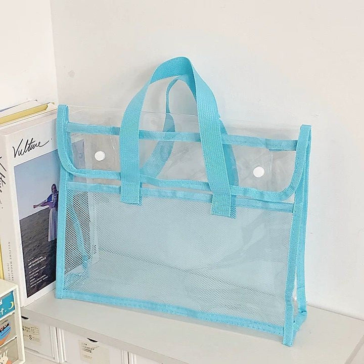 Transparent A4 Document Bag with Handle Waterproof PVC File Organizer Bbag | India’s Best Online Stationery Store