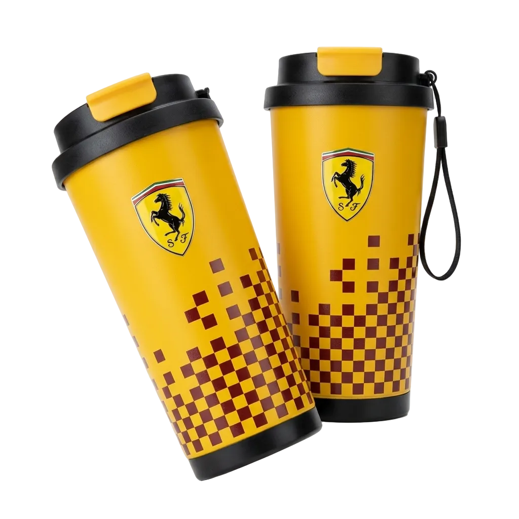 Ferrari Inspired Insulated Travel Mug 500ml Stainless Steel Sipper Bottle Bbag | India’s Best Online Stationery Store
