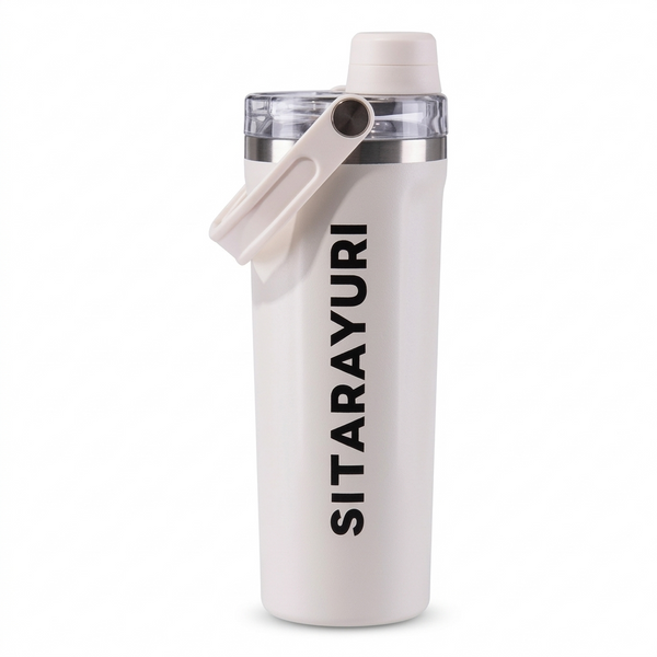 SITARAYURI 800ml Insulated Tumbler ZF-087 Stainless Steel Bottle with Straw Bbag | India’s Best Online Stationery Store