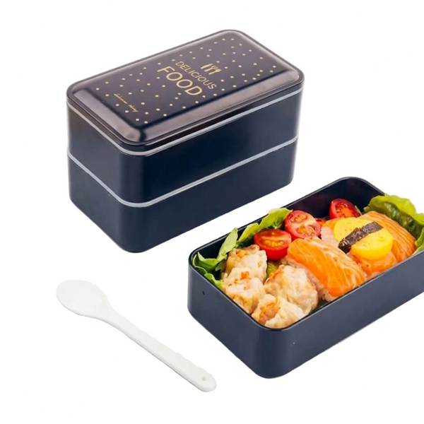 Fooddict Bento Lunch Box Double Layer Spoon & Fork Bbag | India’s Best Online Stationery Store