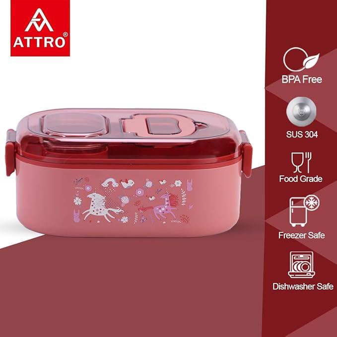 Stainless Steel Insulated Kids Lunch Box 700ml Bbag | India’s Best Online Stationery Store
