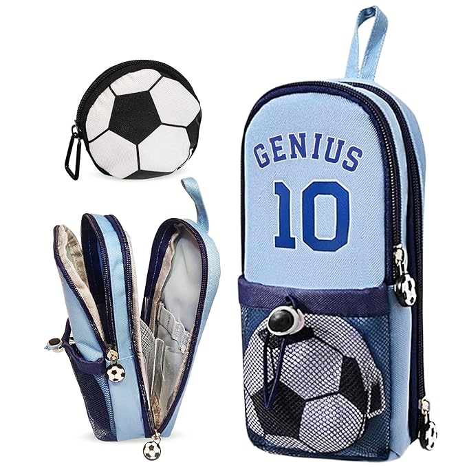 KQ Football Multi-Layer Pencil Case Large Capacity Stationery Organizer Bbag | India’s Best Online Stationery Store