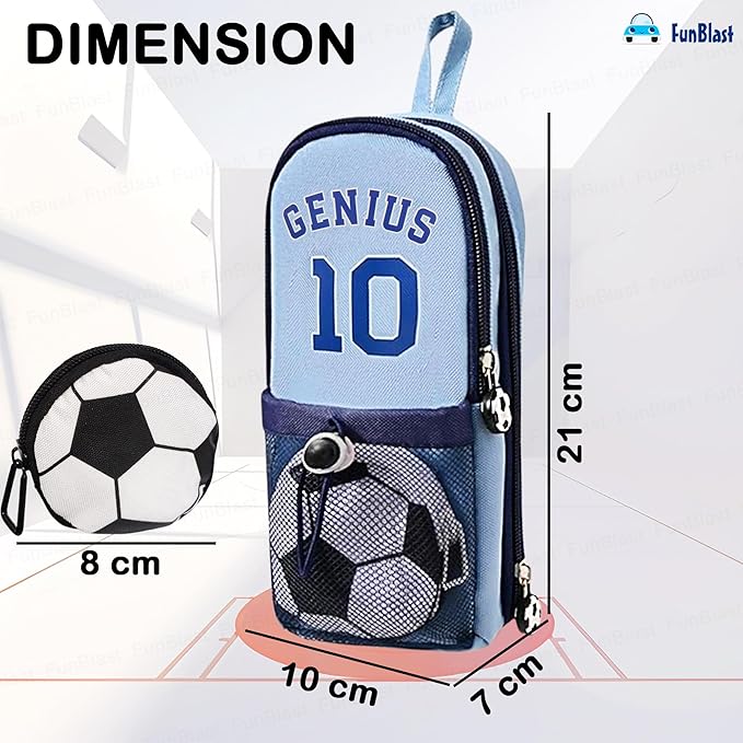 KQ Football Multi-Layer Pencil Case Large Capacity Stationery Organizer Bbag | India’s Best Online Stationery Store