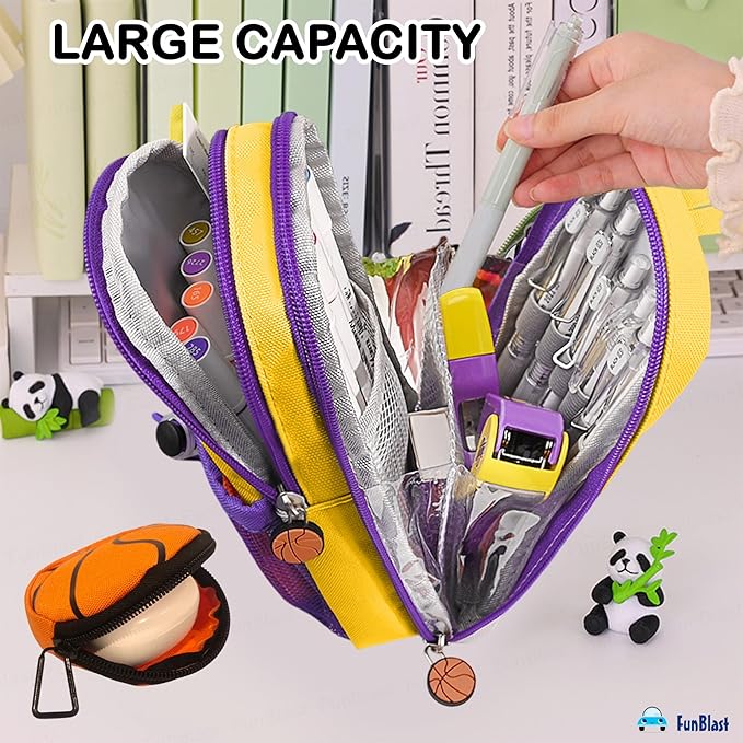 KQ Football Multi-Layer Pencil Case Large Capacity Stationery Organizer Bbag | India’s Best Online Stationery Store