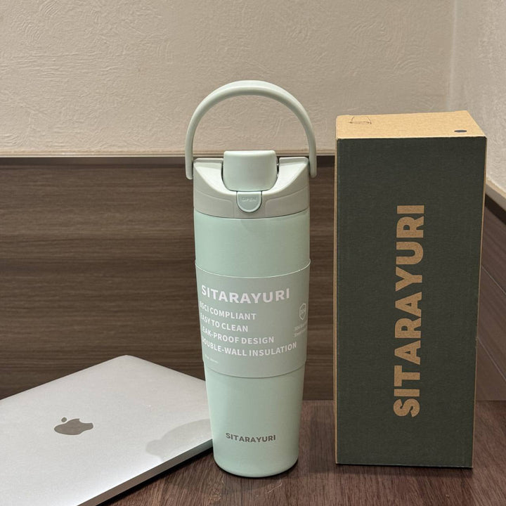 SITARAYURI 900ml Insulated Water Bottle Dual Drink Straw Flask Leakproof Bbag | India’s Best Online Stationery Store