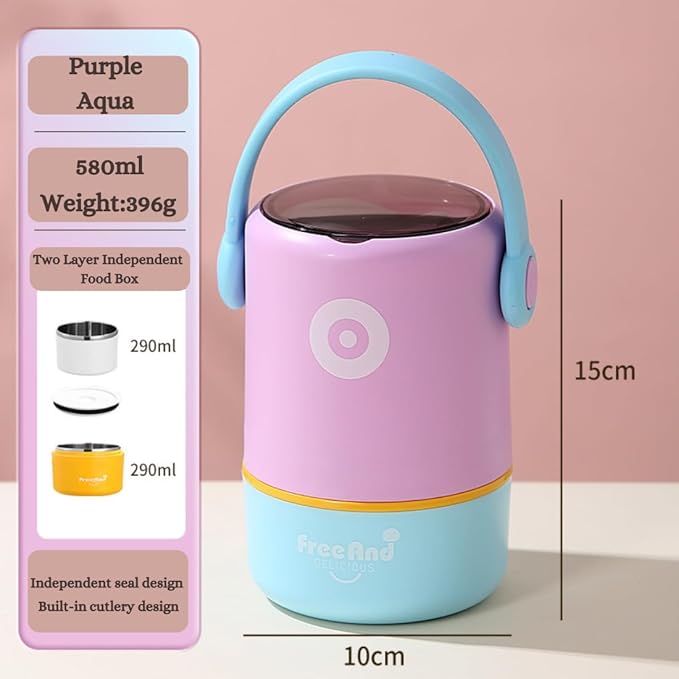 Stainless Steel Double Layer Lunch Box Leak-Proof Bento Tiffin Bbag | India’s Best Online Stationery Store