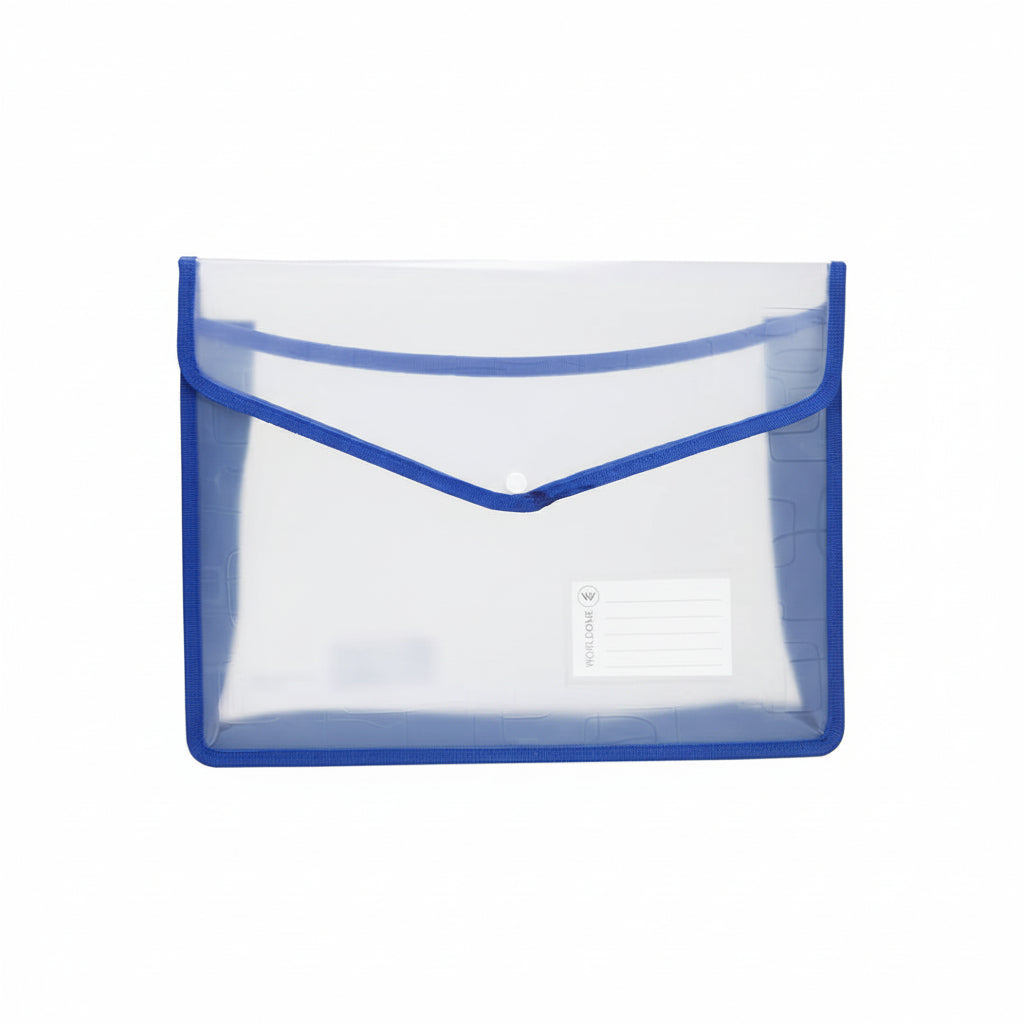 Worldone A3 Flexi Document Bag expandable PP File Folder with Snap Button Bbag | India’s Best Online Stationery Store