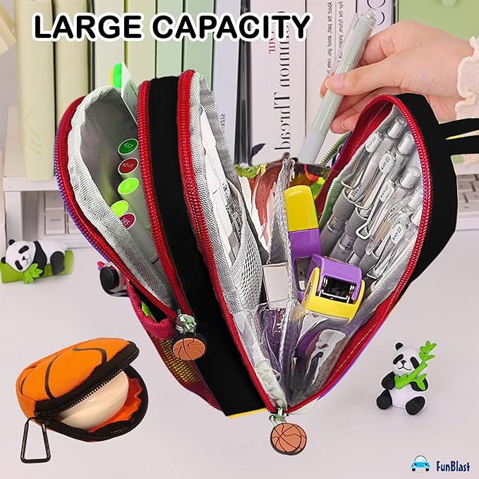 KQ Football Multi-Layer Pencil Case Large Capacity Stationery Organizer Bbag | India’s Best Online Stationery Store