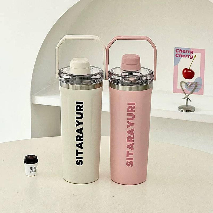 SITARAYURI 800ml Insulated Tumbler ZF-087 Stainless Steel Bottle with Straw Bbag | India’s Best Online Stationery Store
