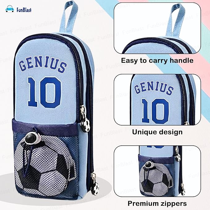 KQ Football Multi-Layer Pencil Case Large Capacity Stationery Organizer Bbag | India’s Best Online Stationery Store