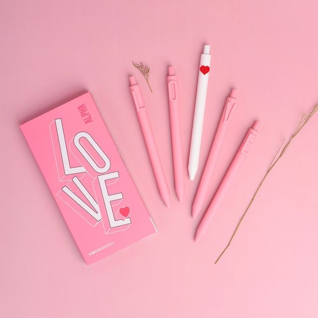 Kacogreen Alpha Love Pen Heart Set