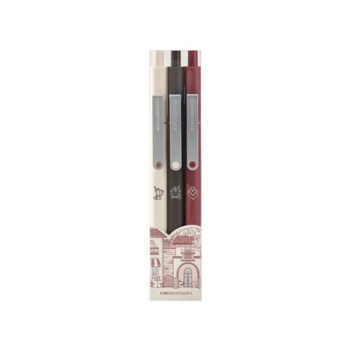 kaco midot gel pen coffee 3 piece set /bbag indias best online store