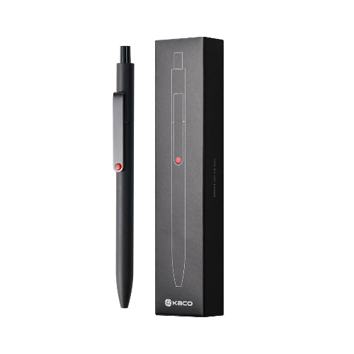 kacogreen midot gel pen black clip  with red doto / bbag indias best online store