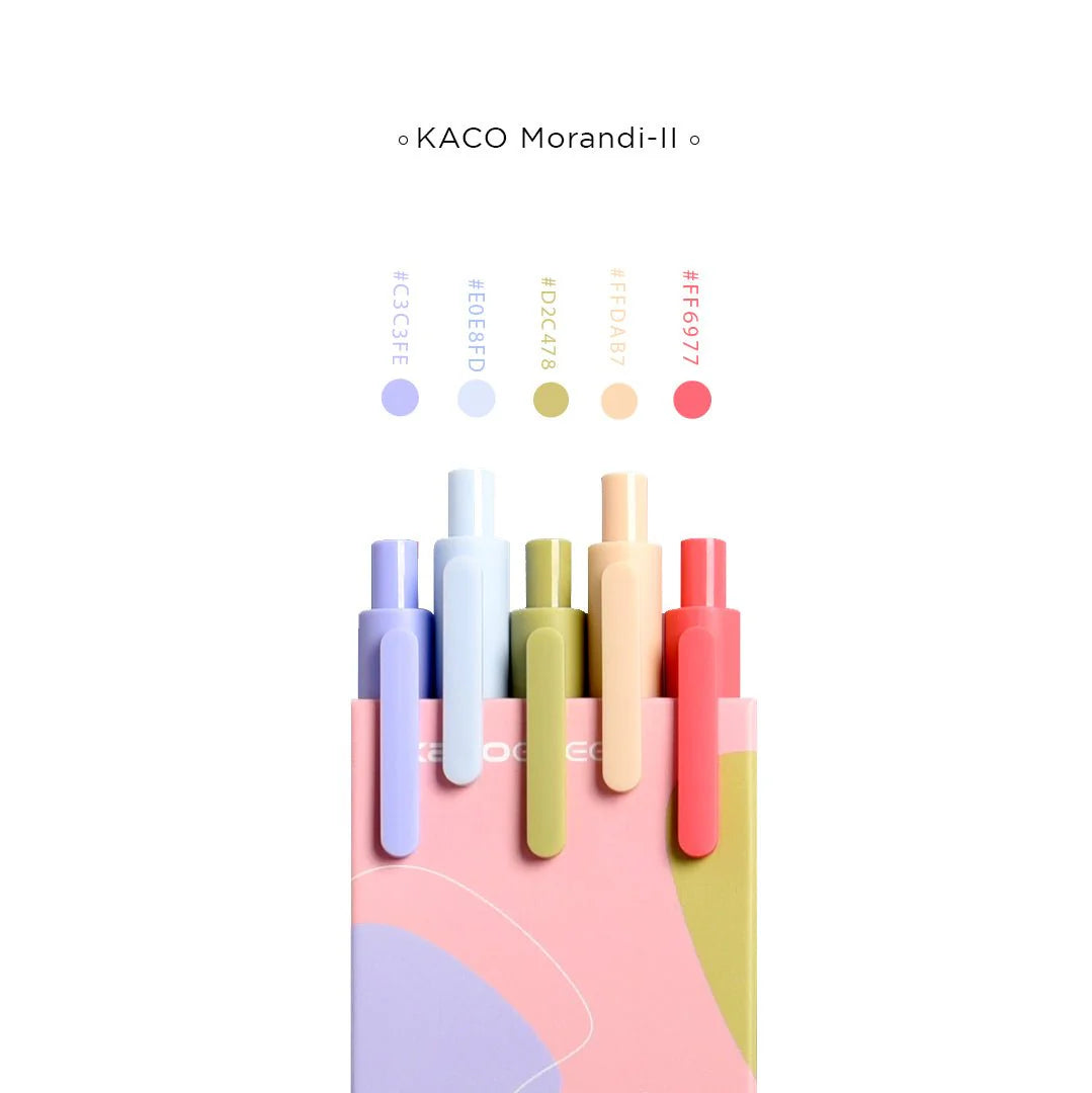 Kaco Pure Macaron Gel Pens - Set of 5 KacoGREEN