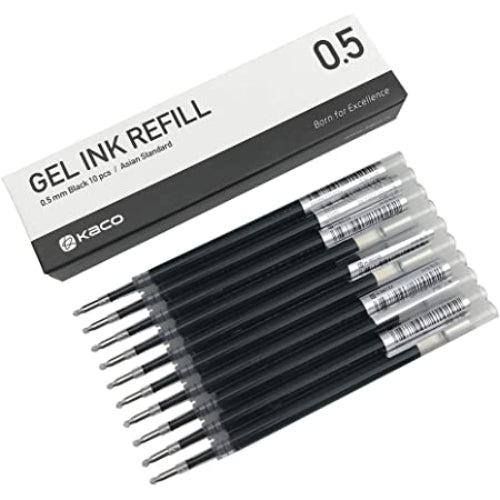 kaco gel pen refill for pure 0.5mm black set / bbag indias best online store