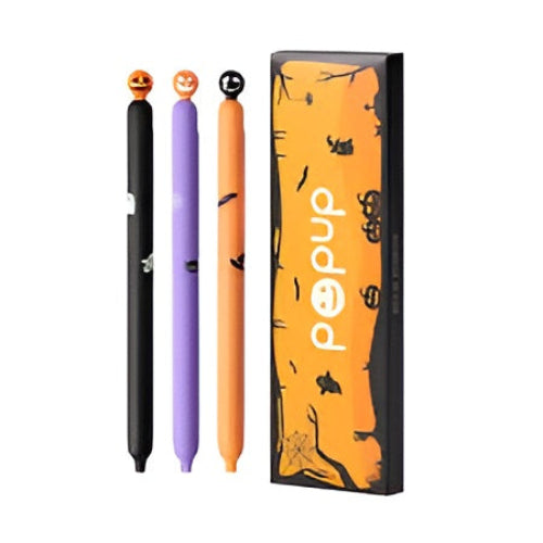 kacogreen popup gel ink pen halloween 3 piece set in orange / bbag indias best online store