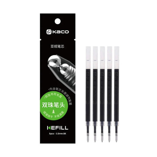 kaco refill 0.5mm black bullet tip set / bbag india's best online store