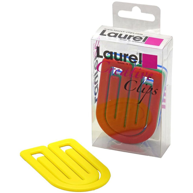 Laurel King Paper Clip U Shaped Designer Assorted 75mm - Pack of 5