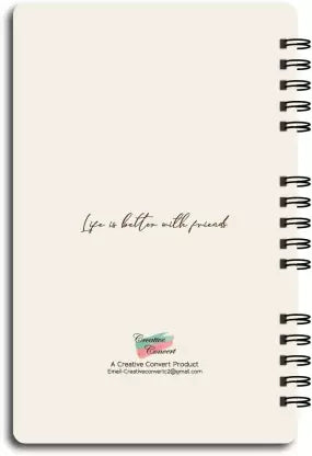 soft back cover of Creative Convert Life Is Better With Friends Diary cream 