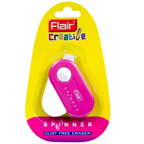 A Pack of Pink Flair Creative Spinner Dust Free Eraser